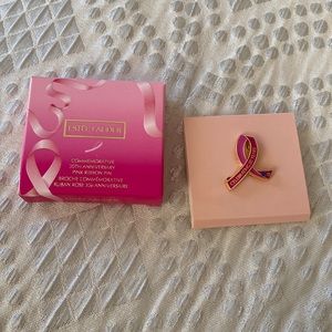 Estée Lauder pink ribbon pin 🎀